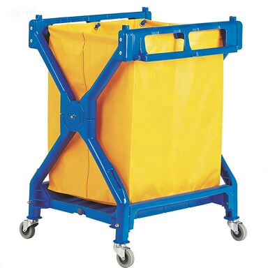 Otel kullanımı için X Tipi Plastik Çok Kullanımlı Çamaşır Arabası ve Temizlik Arabası