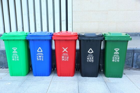 240L Heavy-Duty Wheeled Garbage Can for Commercial & Household Use Outdoor Waste Container