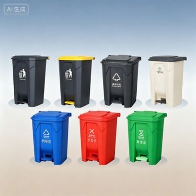 Wholesale Foot Pedal Plastic Trash Can with Lid , Foot‑Operated Indoor Commercial Waste Garbage Bin for Office Kitchen