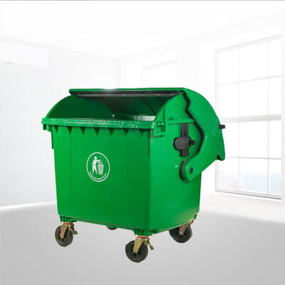 1100L 660L Outdoor Mobile Plastic Waste Wheelie Bin, Heavy‑Duty Wheeled Garbage Dumpster Container for Municipal, Commercial & Industrial Use