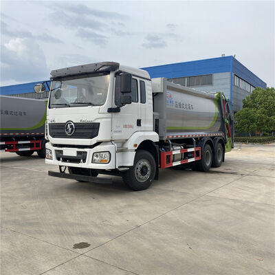 Camión compactador de basura de doble eje trasero de 20 metros cúbicos de alta eficiencia, camión compactador de residuos sanitarios para exportación global